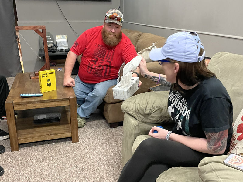 Veterans connecting at Spartan Shield